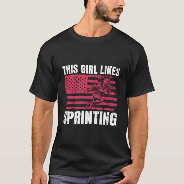 Camiseta Likes Sprinting Athletics Hobby Sprinter (Anverso)