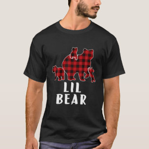 Camiseta Lil Bear 3 Cubs , Navidades Mama Bear Plaid Pajama