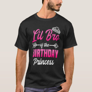 Camiseta Lil Bro De La Princesa De Cumpleaños Fiesta Bday C
