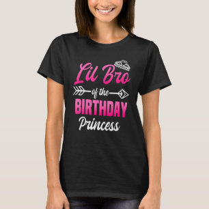 Camiseta Lil Bro De La Princesa De Cumpleaños Fiesta Bday C