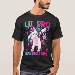 Camiseta Lil Bro Del Chica De Cumpleaños Dabbing Unicorn Li