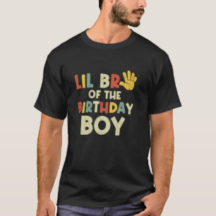 Camiseta Lil Bro Del Niño De Cumpleaños Hola Bda De Cinco A