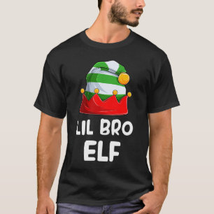 Camiseta Lil Bro Elf Navidades Hermano Xmas Elf Costume Fa