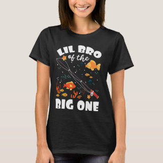 Camiseta Lil Bro Of The Big One Birthday Fishing Theme Bday