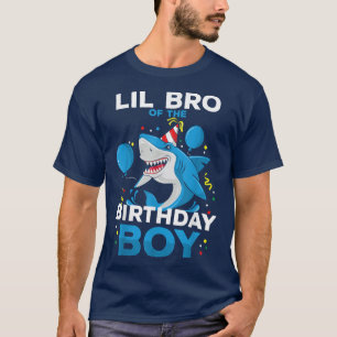 Camiseta LIL BRO of The Birthday Boy Shark Ocean Matching F