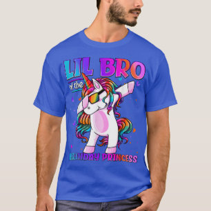Camiseta Lil Bro of the Birthday Princess Dabbing Unicorn L