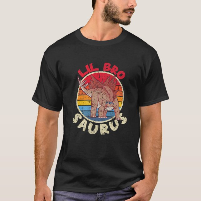 Camiseta Lil Bro Saurus I Stegosaurus Stenops I Family Matc (Anverso)