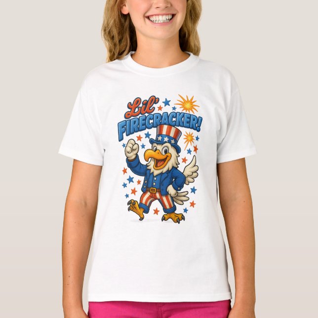 Camiseta  Lil’ Firecracker Freedom Classical Eagle (Anverso)