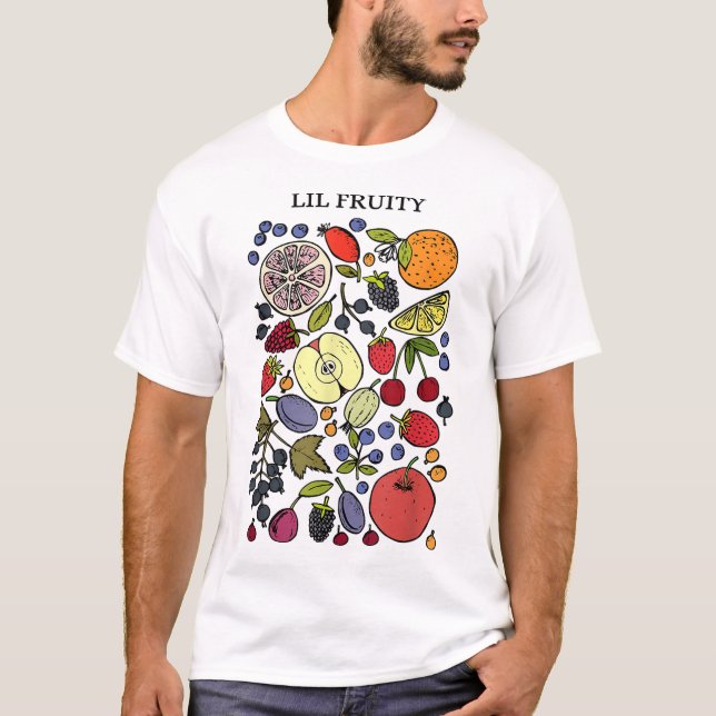 Camiseta Lil Fruity LGBTQ Frutos sutil lesbianas LGBTQ Orgu (Anverso)