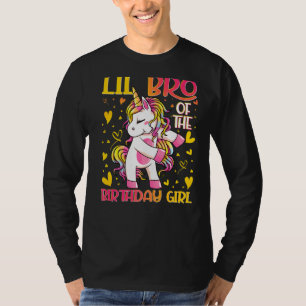 Camiseta Lil hermano de Chica de cumpleaños muere litro Uni