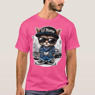 Camiseta Lil Homie Cute Lowrider Arte Chicano Costa Oeste