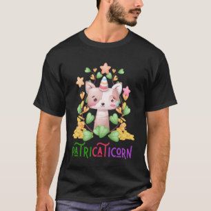 Camiseta Lil Miss Caticorn Irlandesa Verde Día de San Patri
