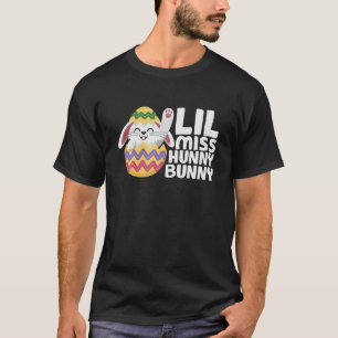 Camiseta Lil Miss Hunny Bunny Cute Easter Day Bunny Funny