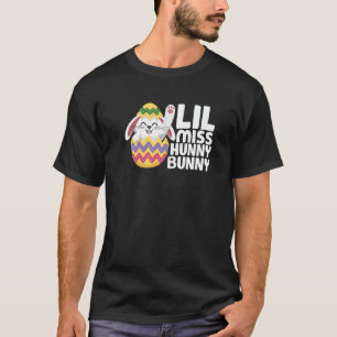 Camiseta Lil Miss Hunny Bunny Cute Easter Day Bunny Funny