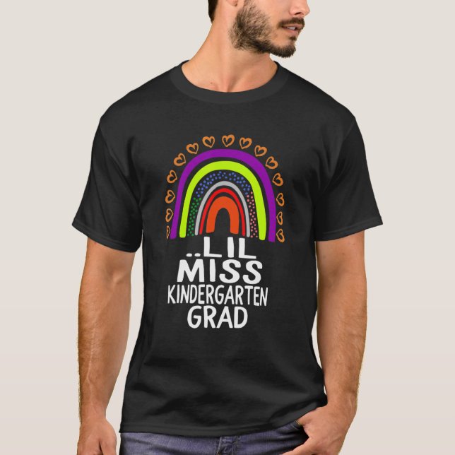 Camiseta Lil Miss Kindergarten Grad Feliz El Último Día De  (Anverso)
