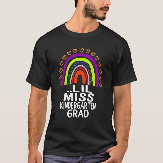 Camiseta Lil Miss Kindergarten Grad Feliz El Último Día De  (Anverso)