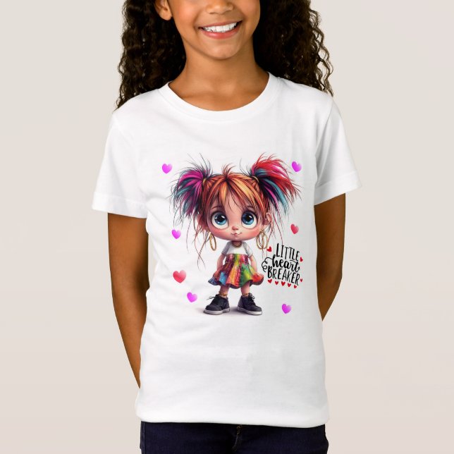 Camiseta Lil Quirky Chica Heartbreaker Kids T-Shirt (Anverso)