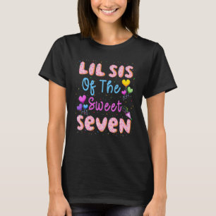 Camiseta LIL SIS De La Dulce Séptima Parte Del Cumpleaños D