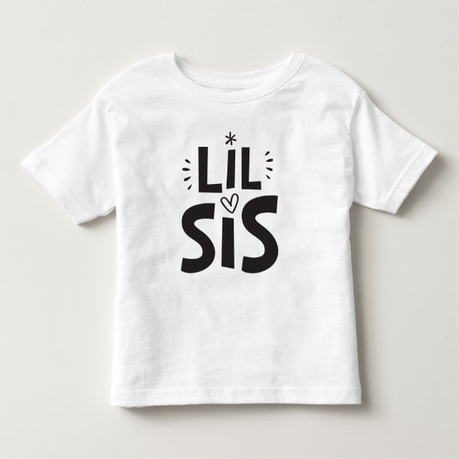 CAMISETA LIL SIS moderna divertida tipografía grue (Anverso)