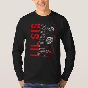 Camiseta Lil Sis Pit Crew Car Carreras Race Driver Racecar