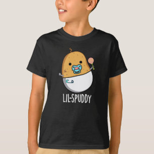 Camiseta Lil-spuddy Gracioso Potato Pun Dark BG