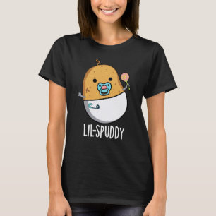Camiseta Lil-spuddy Gracioso Potato Pun Dark BG