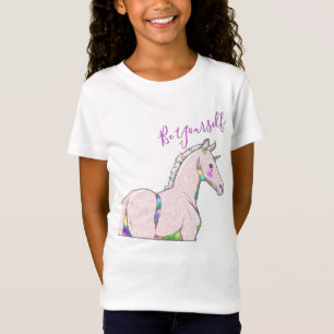 Camiseta Lil Unicorn Pink Felt (Sé tú mismo)