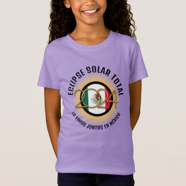 Camiseta Lilac 2024 TOTAL ECLIPSE SOLAR México Niños Unisex (Anverso)
