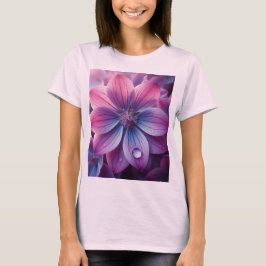 Camiseta Lilac Floral Púrpura y Rosa
