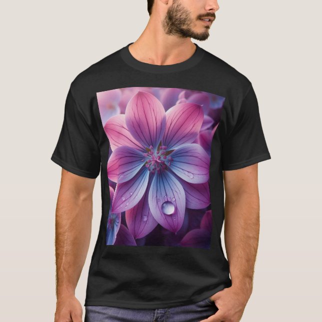 Camiseta Lilac Floral Púrpura y Rosa (Anverso)