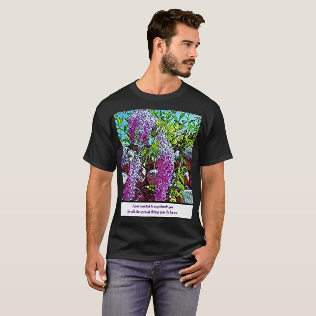 Camiseta Lilac flowers in the botanical garden (Anverso completo)