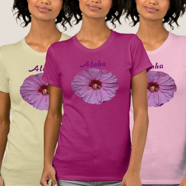 Camiseta Lilac Hibiscus Hawaiian Aloha (Subido por el creador)