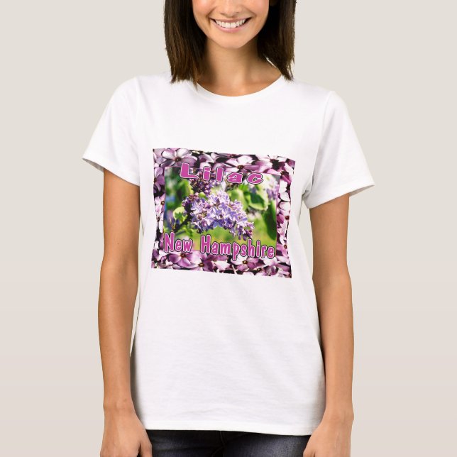 Camiseta Lilac - La flor del estado de NH (Anverso)