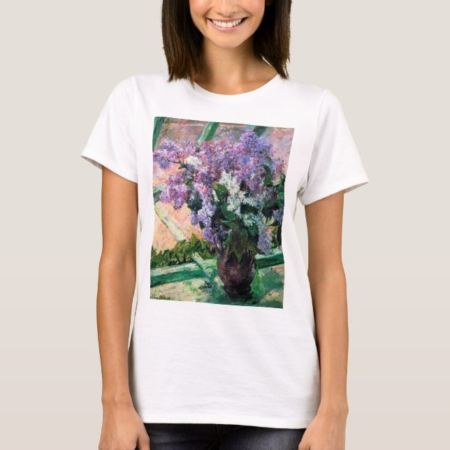 Camiseta Lilacs en una ventana, Mary Cassatt (Anverso)