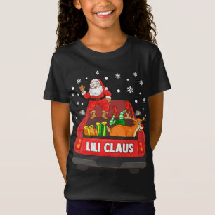 Camiseta Lili Claus Red Truck Santa Reindeer Elf Navidades