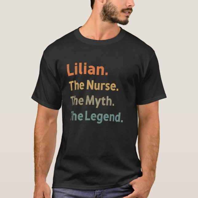 Camiseta Lilian La Enfermera El Mito La Leyenda Funny Vinta (Anverso)