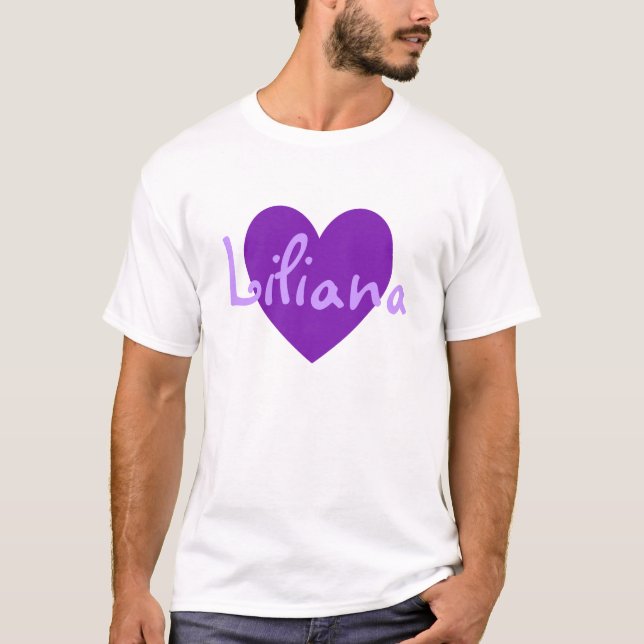 Camiseta Liliana en morado (Anverso)