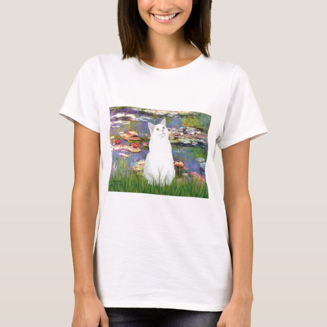 Camiseta Lilias 2 - Gato blanco (Anverso)