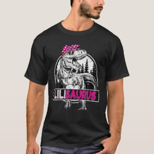Camiseta Lilisaurus T Rex Dinosaur Lili Saurus Día de la Ma