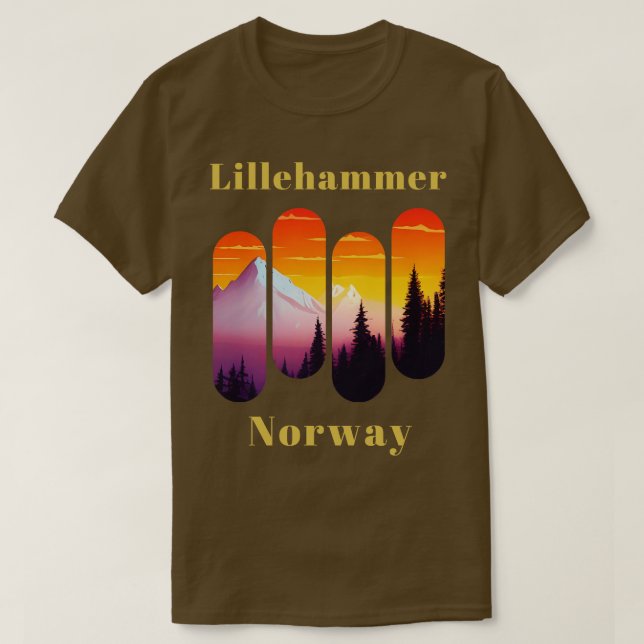 Camiseta Lillehammer esquí Noruega (Diseño del anverso)