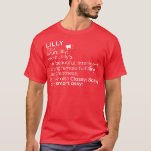 Camiseta Lilly Name Lilly Definition Lilly Female Name Lill