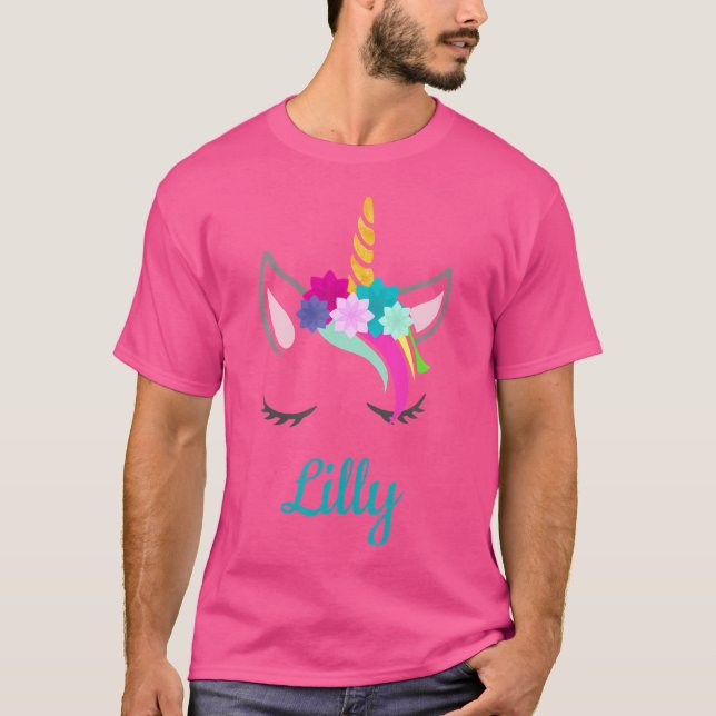 Camiseta Lilly Unicorn Nombre Para Lilly (Anverso)