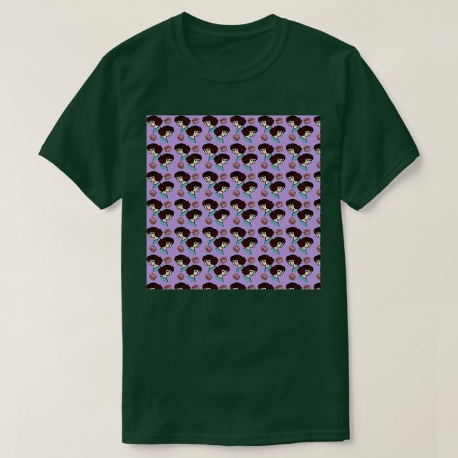 Camiseta lilo de patrón de chica pelirrojo (Diseño del anverso)