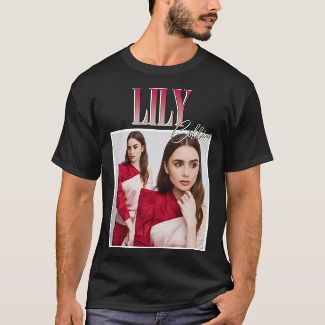 Camiseta Lily Collins Classic T-Shirt (Anverso)
