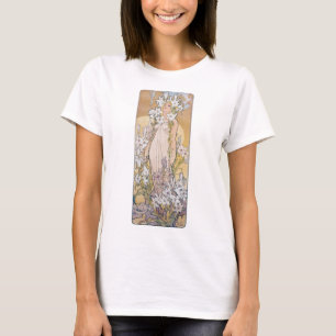 Camiseta Lily (Cuatro Flores), Alphonse Mucha