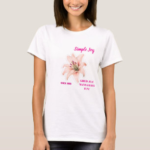 Camiseta Lily Flower T-Shirt - Diseño floral estético