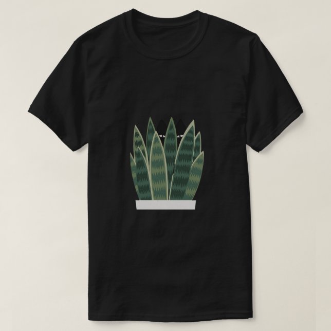 Camiseta Lim Heng Swee gato negro con hoja (Diseño del anverso)