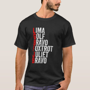 Camiseta Lima Golf Bravo Camo Bandera Americana Patriota T