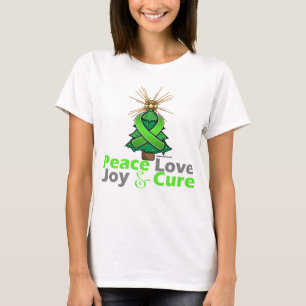 Camiseta Lime Cinta Verde Navidades Paz Amor, Alegría Y Cur