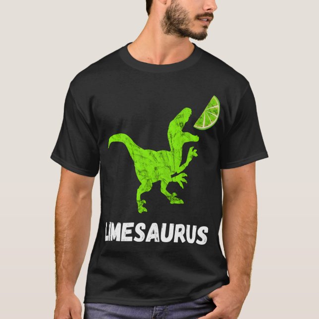 Camiseta Lime Dinosaurios Lemon Fruit Lemonade Cocktail Din (Anverso)